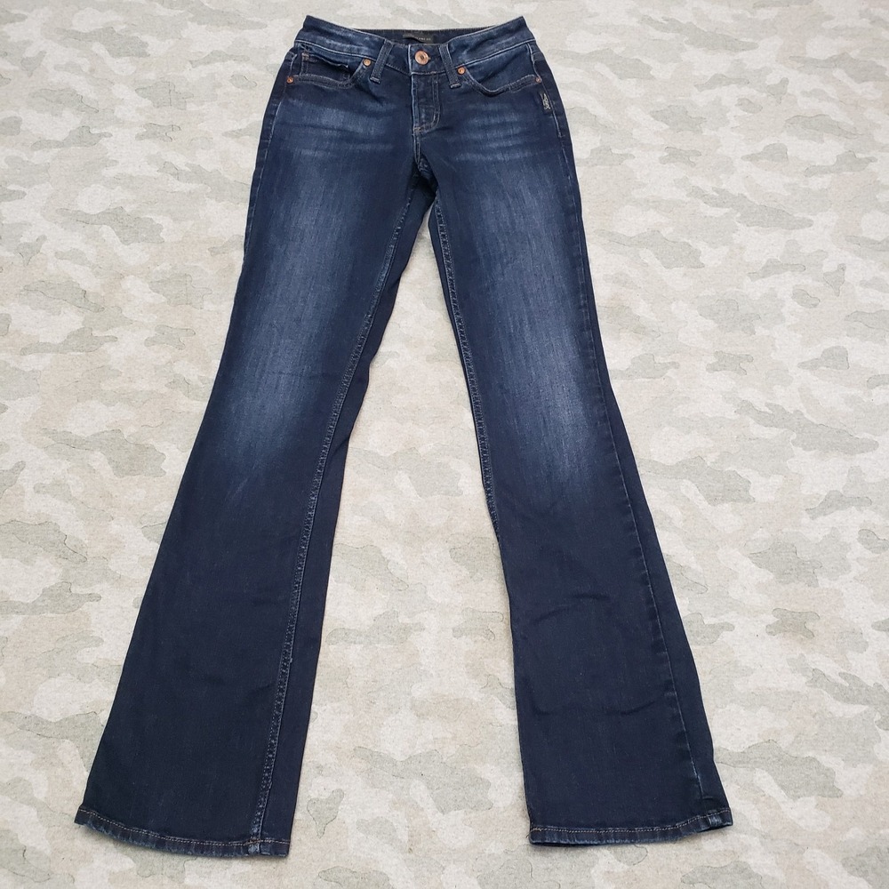Silver Jeans Womens 25x23 Blue Pockets Suld Slim Boot Denim Dark Wash